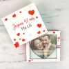 Maxi coeur chocolat personnalisé - Photo et message