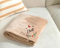 Maxi plaid doux personnalisable - Noël
