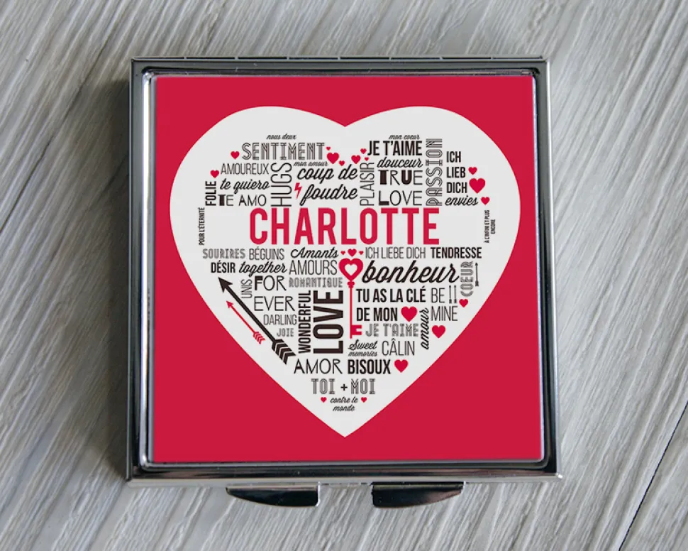 Miroir de sac Mots d'amour