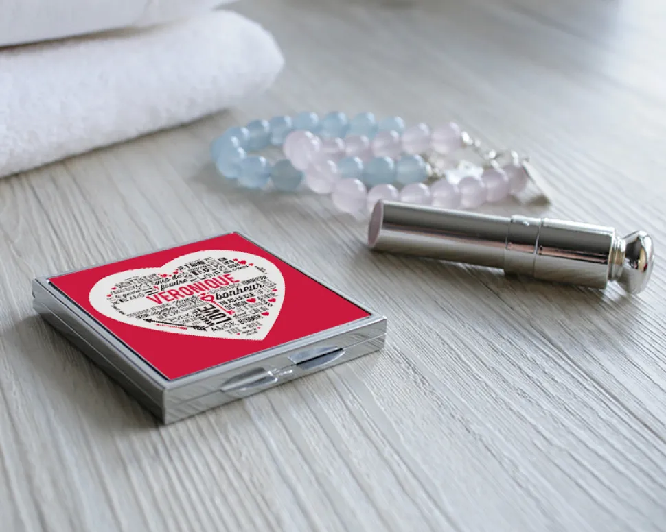 Miroir de sac Mots d'amour