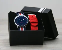 Montre duo Bleu blanc rouge Message