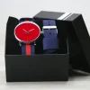 Montre duo Bleu rouge Message