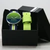 Montre duo Bleu vert Message