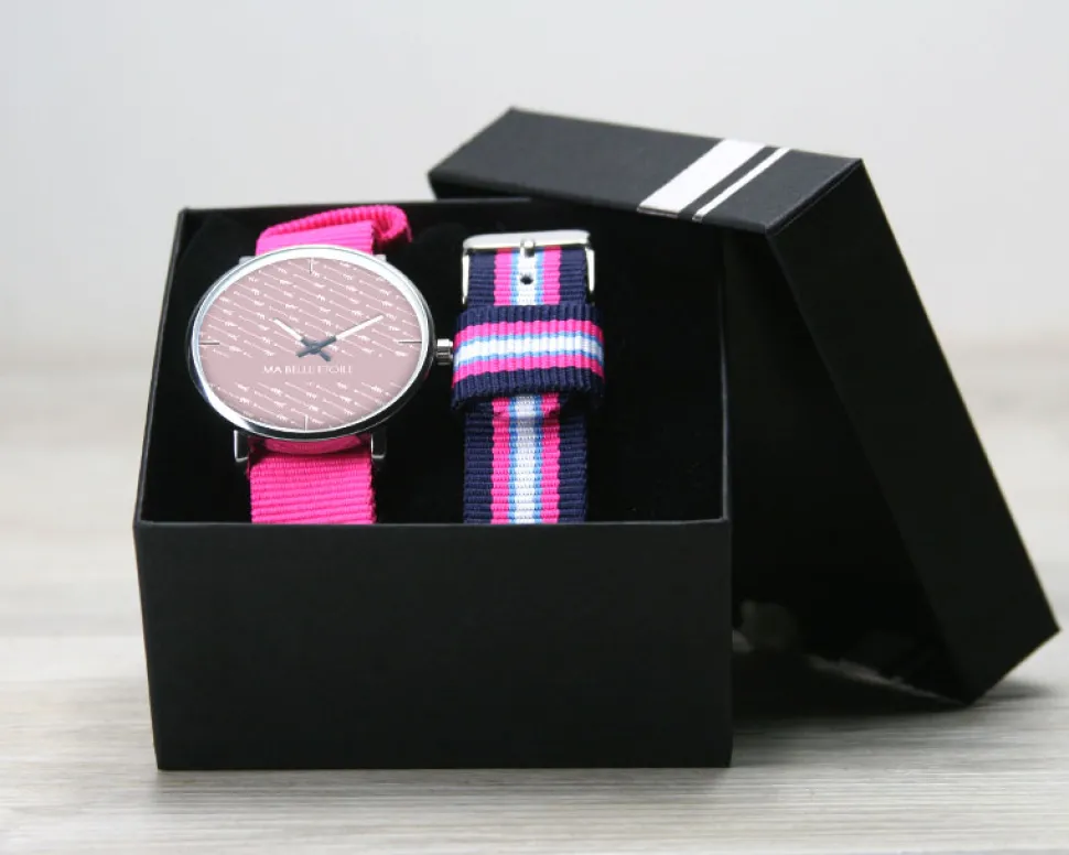 Montre duo Rose Message