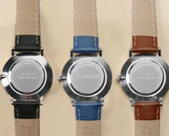 Montre mixte gravée