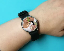 Montre noire Personnalisable - Cadran Photo
