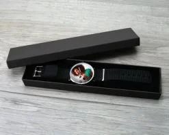 Montre noire Personnalisable - Cadran Photo