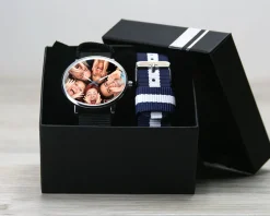 Montre noire Personnalisable - Cadran Photo