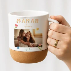 Mug en liège personnalisé - Amour Fleuri