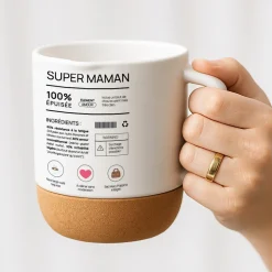 Mug en liège personnalisé - Composition d'une jeune maman