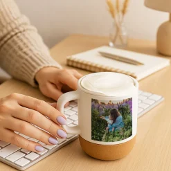 Mug en liège personnalisé - Composition d'une jeune maman