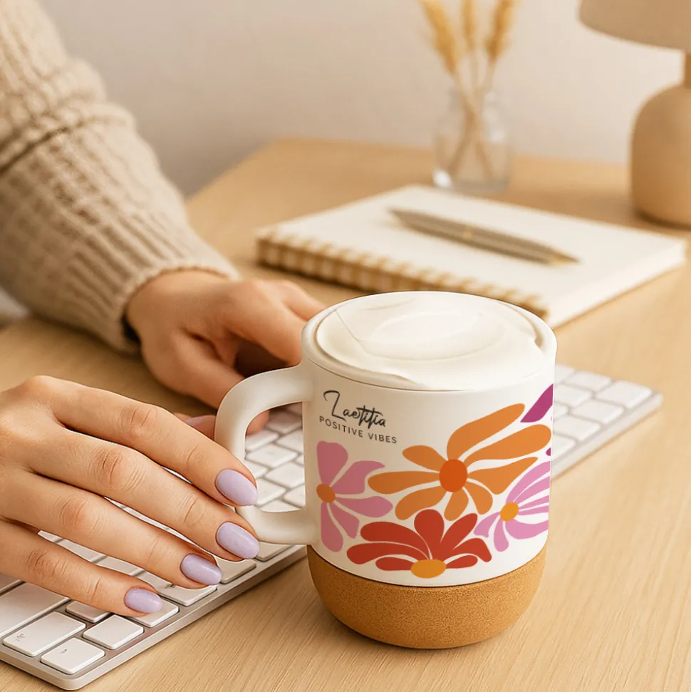 Mug en liège personnalisé - Botanique