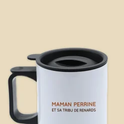 Mug isotherme personnalisé - Maman Renard et sa meute