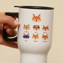 Mug isotherme personnalisé - Maman Renard et sa meute
