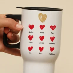 Mug isotherme personnalisé - Mamie et ses petits coeurs