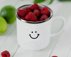 Mug émaillé personnalisé - Message positif