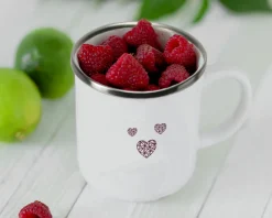 Mug émaillé personnalisé couple - Là où tout a commencé