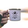 Mug émaillé personnalisé message - Montagnes