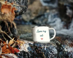 Mug émaillé personnalisé message - Chat