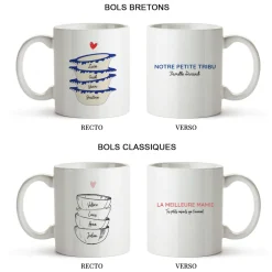 Mug personnalisé - Bols prénoms famille
