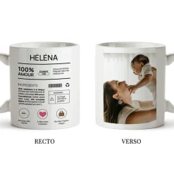 Mug personnalisé - Composition d'une jeune maman