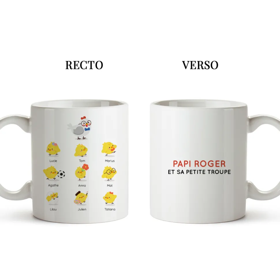 Mug personnalisé - Famille poussins