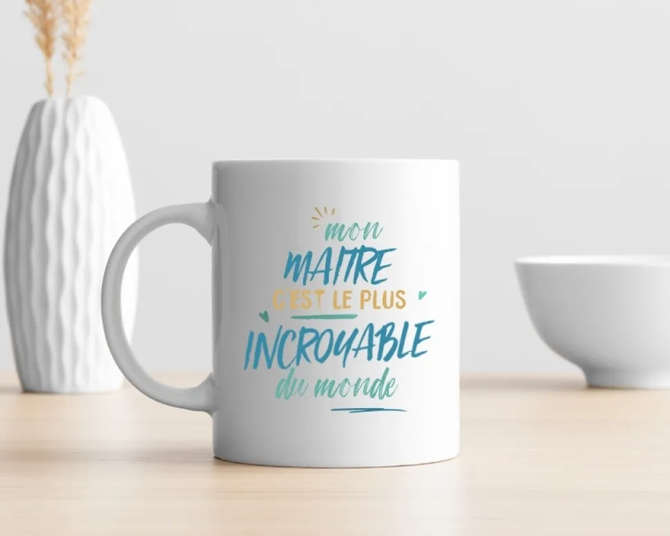 Mug personnalisé : Maitre le plus...