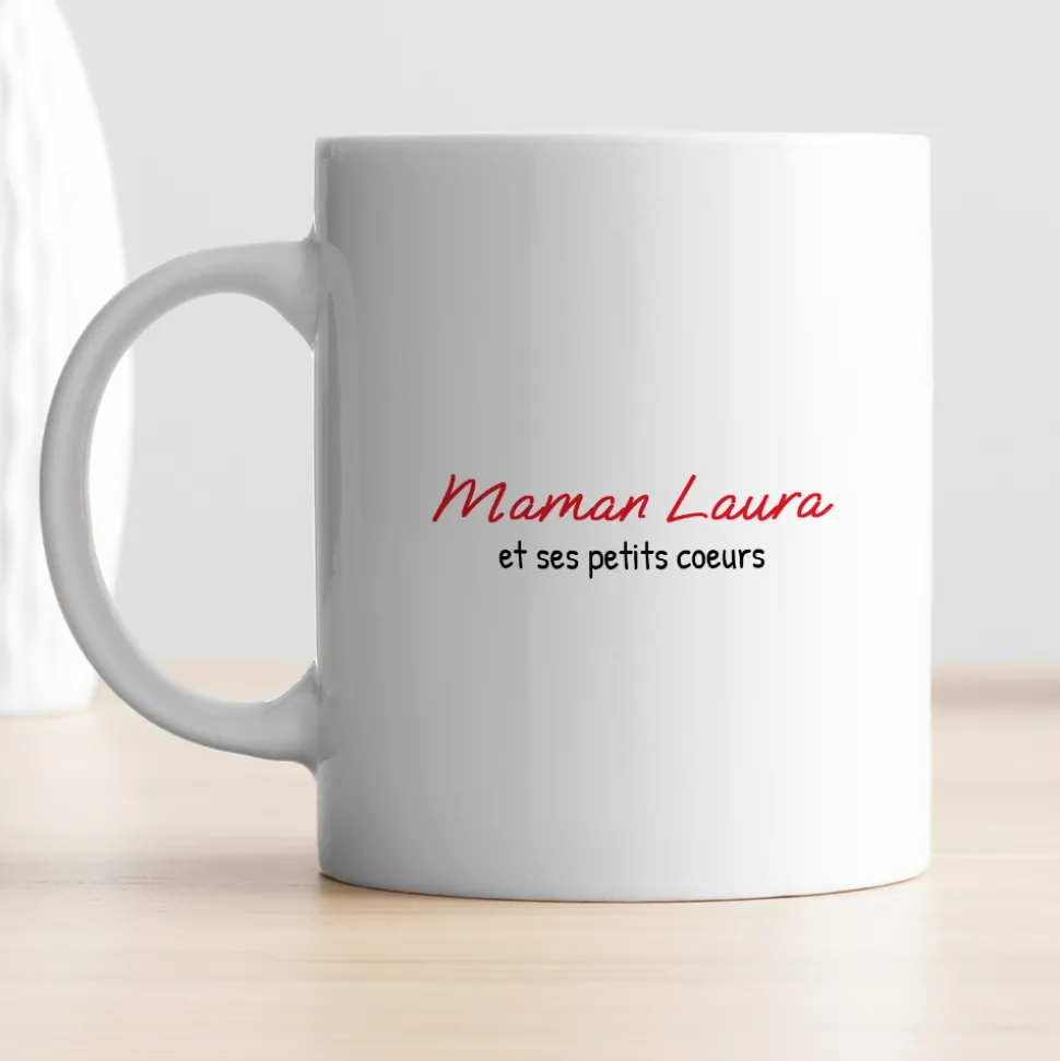 Mug personnalisé - Maman et ses petits coeurs