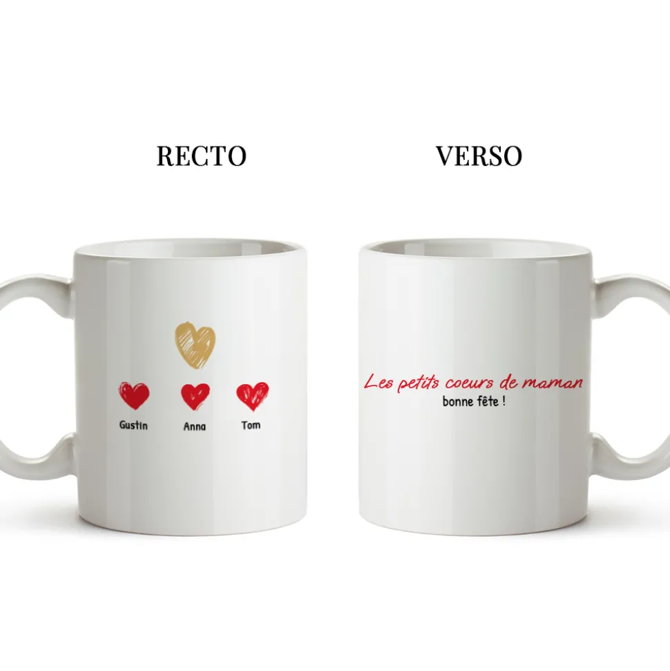 Mug personnalisé - Maman et ses petits coeurs