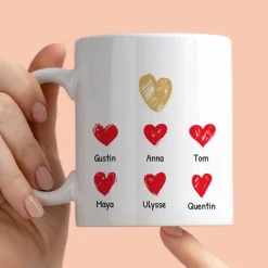 Mug personnalisé - Mamie et ses petits coeurs