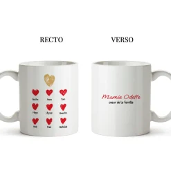 Mug personnalisé - Mamie et ses petits coeurs