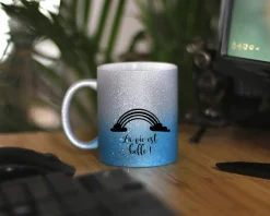 Mug personnalisé à paillettes - Licorne