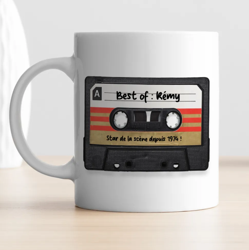 Mug personnalisé - Retro K7 audio