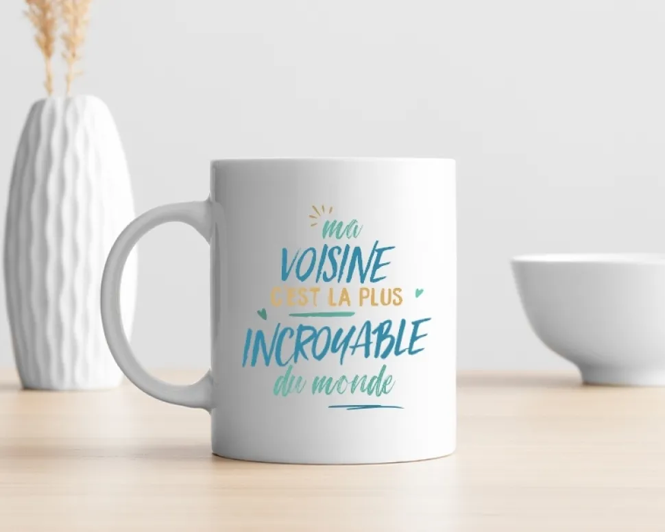 Mug personnalisé : Voisine la plus...