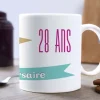 Mug personnalisé anniversaire - Prénom et âge