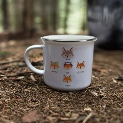 Mug personnalisé émaillé - Papi Renard et sa meute