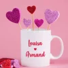 Mug personnalisé prénoms couple - Coeur