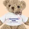 Ourson en peluche personnalisable - Félicitations