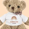 Ourson en peluche personnalisable - Bon rétablissement