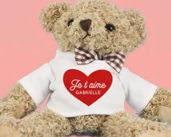 Ourson en peluche personnalisable - Je t'aime