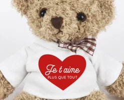 Ourson en peluche personnalisable - Je t'aime