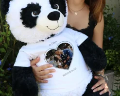 Panda Géant Personnalisable - Coeur Photo