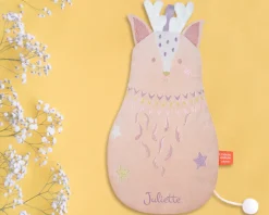 Peluche Musicale Brodée Personnalisable - Daim corail