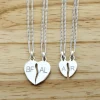 Pendentif Coeur à Partager en Argent véritable