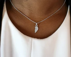 Pendentif Coeur à Partager en Argent véritable