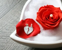 Pendentif Coeur à Partager en Argent véritable