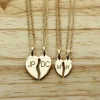 Pendentif personnalisé Coeur à Partager - Plaqué Or 14 carats