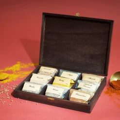 Petit coffret d'épices gravé « On va se faire griller » - 9 épices du monde