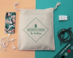 Petit Pochon Personnalisable - Rangement Câbles et Chargeurs