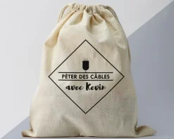 Petit Pochon Personnalisable - Rangement Câbles et Chargeurs